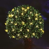 Sir lumina solara de gradina model fluture - 2,4 m - 25 LED-uri alb cald, Garden Of Eden