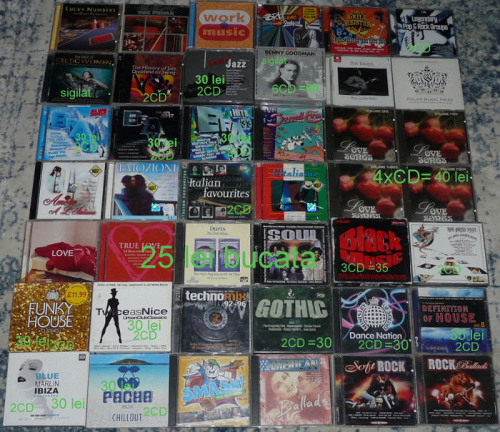 CD selectii techno,Bravo Hits,Ibiza,funk,soul,rock,ballads,italo,love,celtic