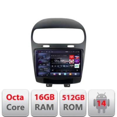 Navigatie Fiat Freemont Dodge Journey 2012-2019 Android radio gps internet 8 core QLED 2K 16+512 360 Edotec V1 CarStore Technology foto
