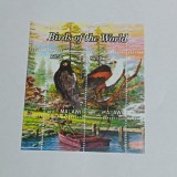 Bloc de 2 timbre &bdquo;Păsări dăunătoare / Păsări ale lumii&rdquo; (Birds of the World) emis de Malawi &icirc;n anul 2011 CTO