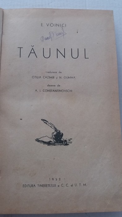 myh 722 - TAUNUL - E VOINICI - ED 1952