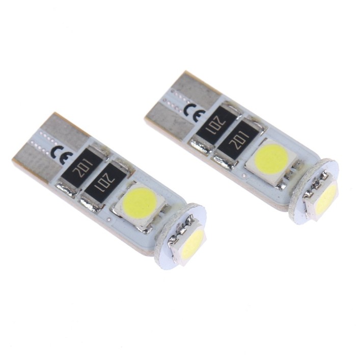 Bec LED auto SMD de pozitie Canbus Carguard CAN104, T10, 3 W, 60 lm, 12 V, set 2 bucati