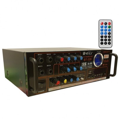 Amplificator tip statie 80W Bluetooth, USB, SD, FM Telecomanda BT329 foto