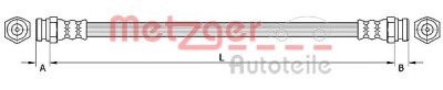 Conducta / cablu frana MAZDA 2 (DE) (2007 - 2015) METZGER 4110877 foto