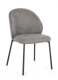 Cumpara ieftin Set 2 scaune otel negru textil gri Wendy 54x60x83 cm