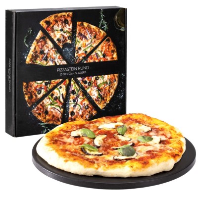 Piatra de pizza rotunda Navaris, 30.5 cm, cordierit glazurat, rezistenta 500&amp;deg;C, 51246.02.3 foto