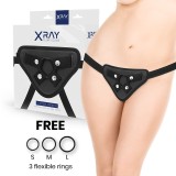 X Ray-Ham pentru Dildo cu Inele din Silicon