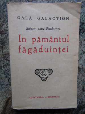 Gala Galaction - Scrisori către Simforoza. &amp;Icirc;n păm&amp;acirc;ntul făgăduinței foto