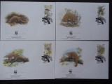 Macao-WWF,FDC pangolini-set complet