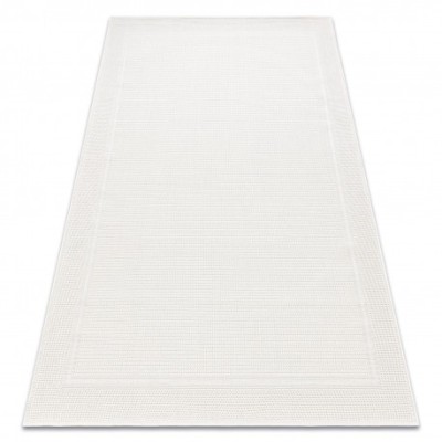 Covor TIMO 5979 sisal exterior cadru alb, 60x100 cm foto