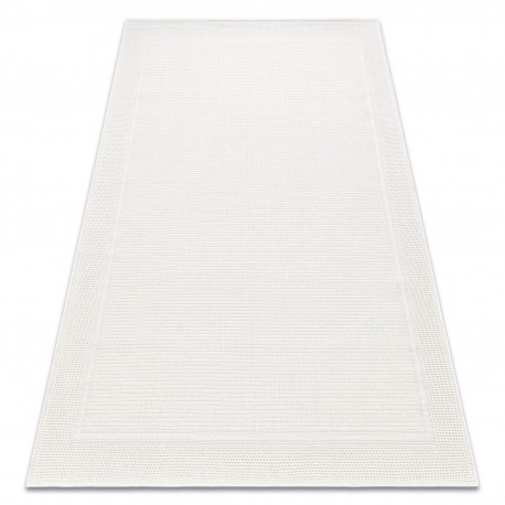 Covor TIMO 5979 sisal exterior cadru alb, 60x100 cm