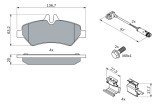 BOSCH 0 986 494 601 set placute frana,frana disc