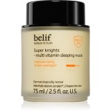 belif Super Knights Multi Vitamin Mask masca de noapte intensa pentru regenerarea rapida a pielii uscate si deshidratate pentru toate tipurile de ten