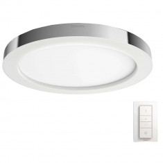 Plafoniera LED integrat pentru baie Philips Hue Adore White ambiance, 40W (204W), 2400 lm, IP44, Crom, Intrerupator cu variator inclus foto