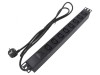Prelungitor cu 7 prize negru 230V 10A, Logilink