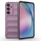 Husa pentru samsung galaxy a35 5g, antisoc, margini cu striatii, design minimalist, purple