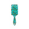 Perie pentru par, dreptunghiulara, Leopard, Verde