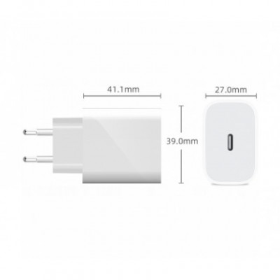 Incarcator Retea cu Cablu de date / incarcare USB Type-C, Xiaomi IMILAB, 5A 20W, Fast Charge, Alb Blister foto