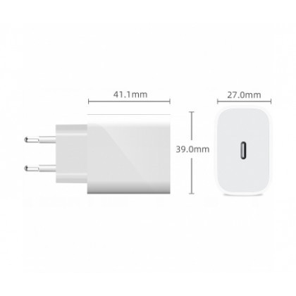Incarcator Retea cu Cablu de date / incarcare USB Type-C, Xiaomi IMILAB, 5A 20W, Fast Charge, Alb Blister
