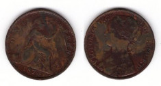 Marea Britanie 1874 - 1 penny foto