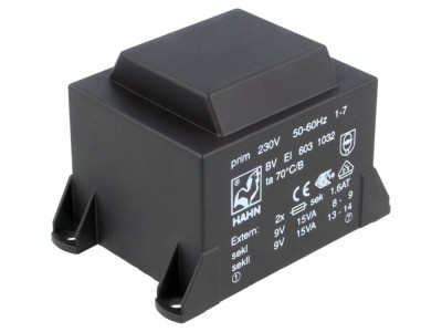 Transformator &amp;icirc;ncapsulat 30VA 9V 9V foto
