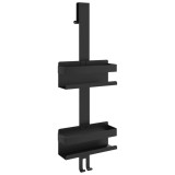 Cumpara ieftin Suport de dus suspendat, negru mat, otel inoxidabil 304 periat