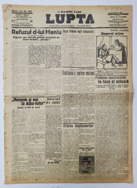 LUPTA , ZIAR , NR. 1912 , 1928