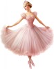 Sticker decorativ, Balerina, Roz, 76 cm, 1346STK-4