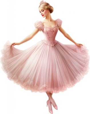 Sticker decorativ, Balerina, Roz, 76 cm, 1346STK-4 foto