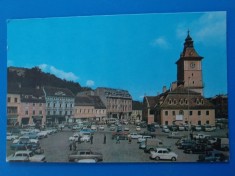 CPIB 23279 CARTE POSTALA - BRASOV, PIATA 23 AUGUST, NECIRCULATA, AUTOTURISM