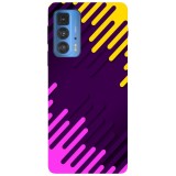 Husa compatibila cu Motorola Moto G71 5G model Color splash, Silicon, TPU, Viceversa, Transparent, Carcasa
