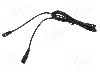 Cablu alimentare DC, DC 5,5/2,1 mufa, DC 5,5/2,1 soclu, negru, 1,5m, WEST POL - A21-C21-C050-150BK