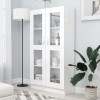 Gossi dulap vitrina, alb extralucios 82,5x30,5x150 cm lemn prelucrat