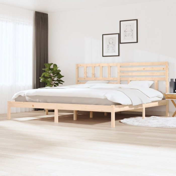 vidaXL Cadru de pat, 180x200 cm, King Size, lemn masiv de pin