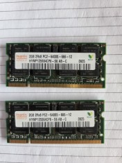 Kit ram DDR2 - pentru laptop 2 x 2 Gb - HYNIX