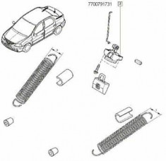 Inchizator Superior Capota Spate Tip Vechi Logan Renault 7700791731 foto