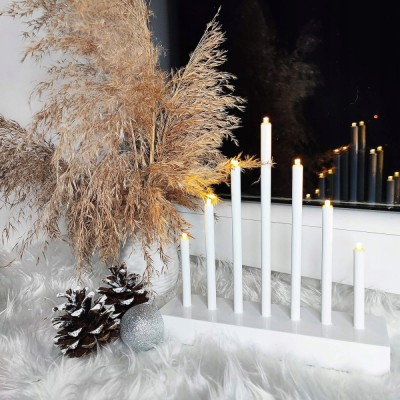 Lumanari decorative de Craciun, 7 becuri tip LED, culoare argintiu Household NewTrend foto