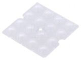 Lentilă LED pătrată plexiglass transparentă 7,5mm