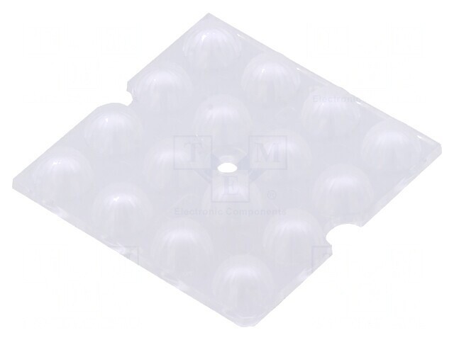 Lentilă LED pătrată plexiglass transparentă 7,5mm