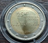 (M1868) MONEDA SLOVENIA - 2 EURO 2016, ANIVERSARA - 25 ANI DE INDEPENDENTA, UNC