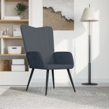 Scaun relaxare Gossi, gri inchis, catifea, cadru otel, 61x70x96.5 cm, confortabil, living