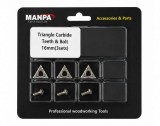 Dinți de Schimb MANPA TOOLS &ndash; Triunghiulari și Pătrați (Vidia) + Șuruburi Fixare, Alege varianta dintilor 3 buc. - Dinți Triunghiulari - 16mm