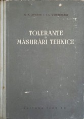 TOLERANTE SI MASURARI TEHNICE-G.A. APARIN, I.E. GORODETKI-317213