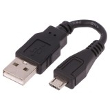 Cablu USB 2.0 A la Micro B 0.1m Negru