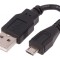 Cablu USB 2.0 A la Micro B 0.1m Negru