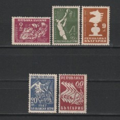 Sporturi Sc. 578-582 (Scott) Bulgaria 1947