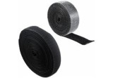 Organizator cabluri, bandă Velcro, negru, 5 m