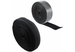 Organizator cabluri, bandă Velcro, negru, 5 m