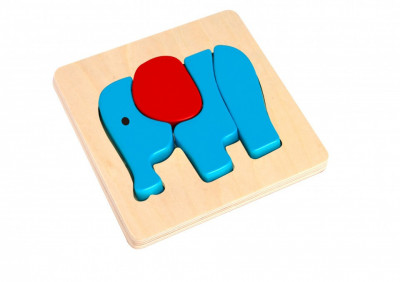 Mini Puzzle lemn, Elefant foto