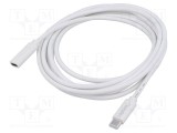 Cablu USB 2.0 High Speed USB C - USB C, 3m, alb, LOGILINK